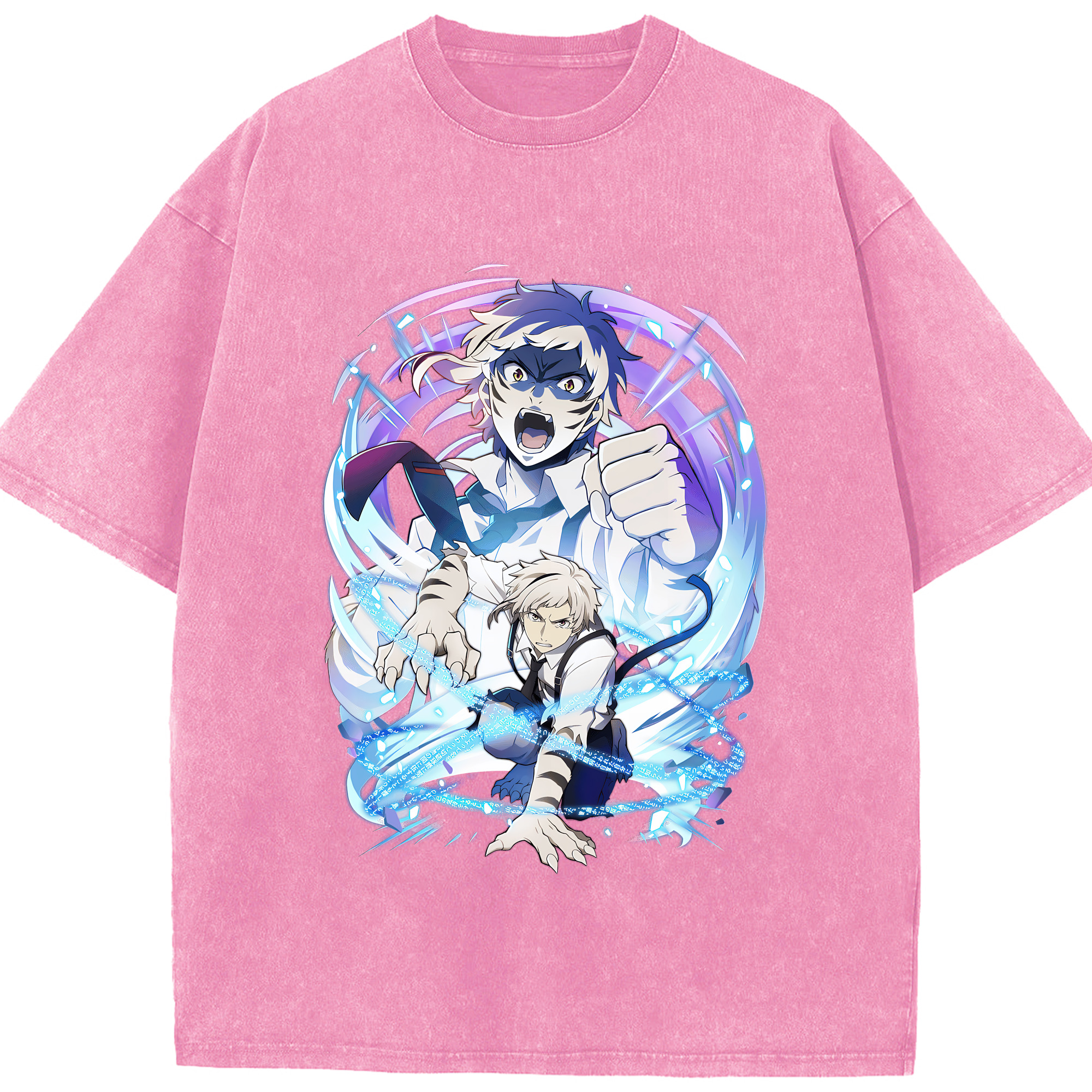 （画像用） 文豪ストレイドッグス Bungo Stray Dogs 綿100% ヴィンテージ風 半袖Tシャツ（フロントプリント）